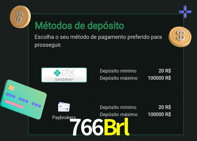 O cassino 766Brl oferece uma grande variedade de métodos de pagamento